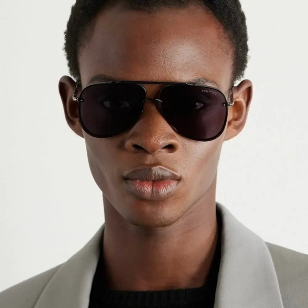 New, TOM FORD Leon Sunglasses TF1071 01A Authentic